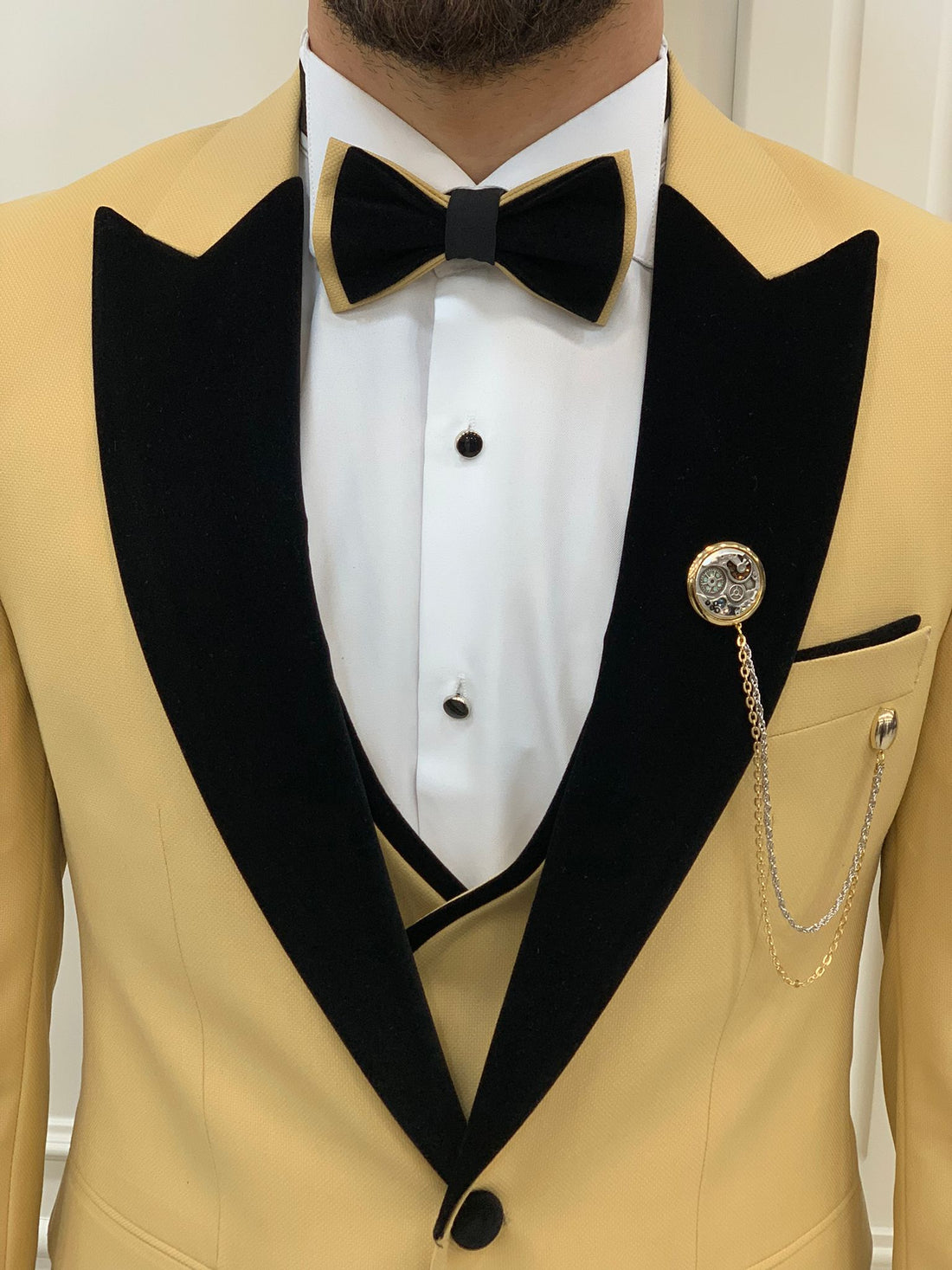 Yellow Dovetail Slim-Fit Italian Cut Tuxedo