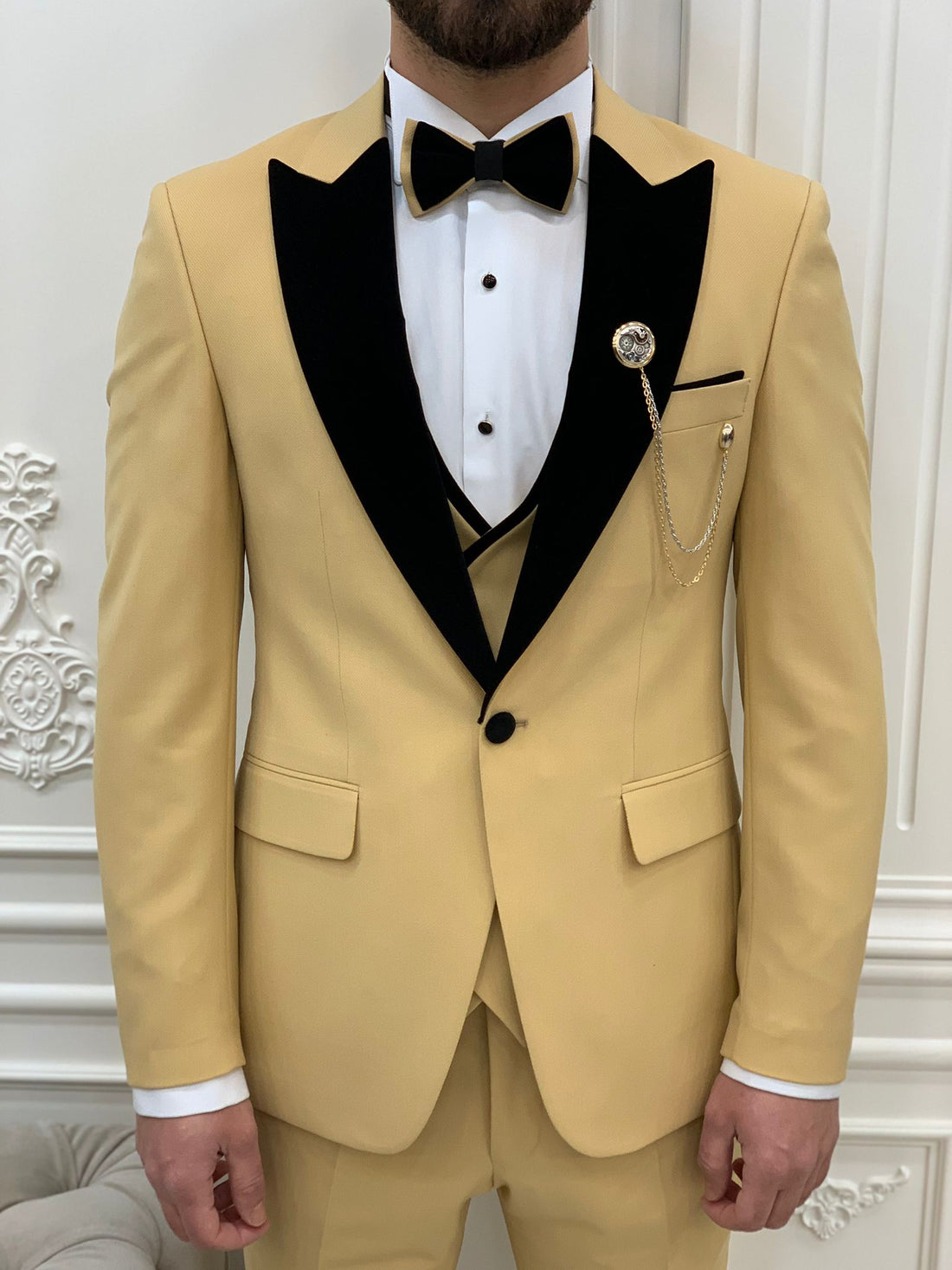 Yellow Dovetail Slim-Fit Italian Cut Tuxedo