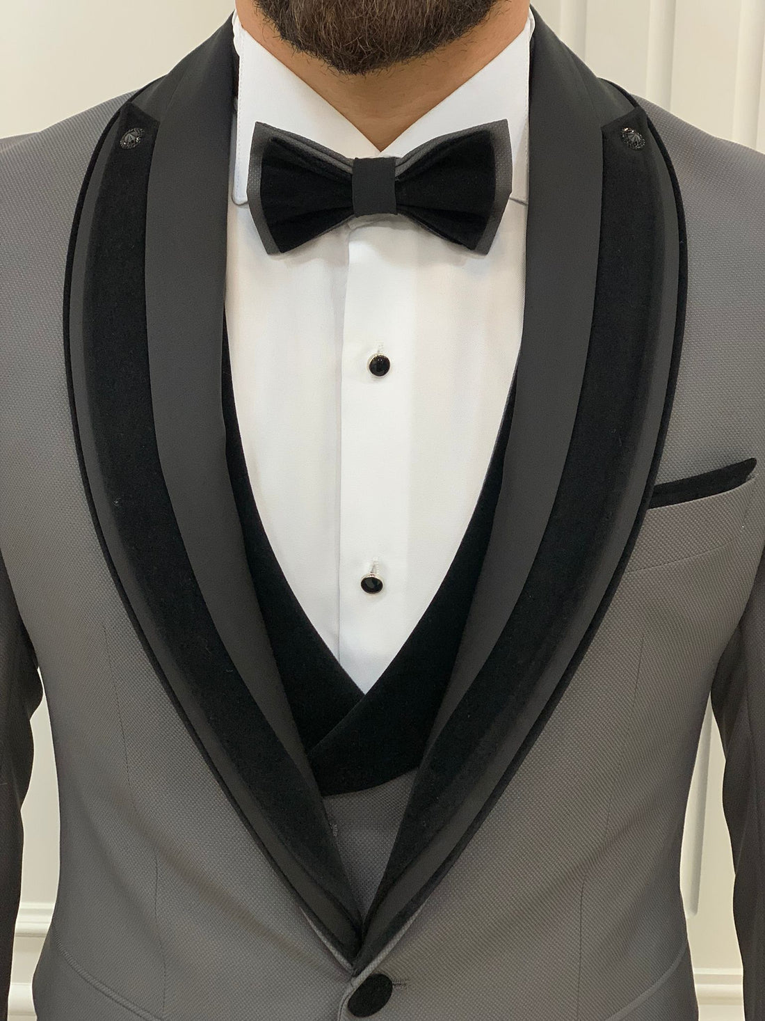 Grey Shawl Slim-Fit Italian Cut Tuxedo