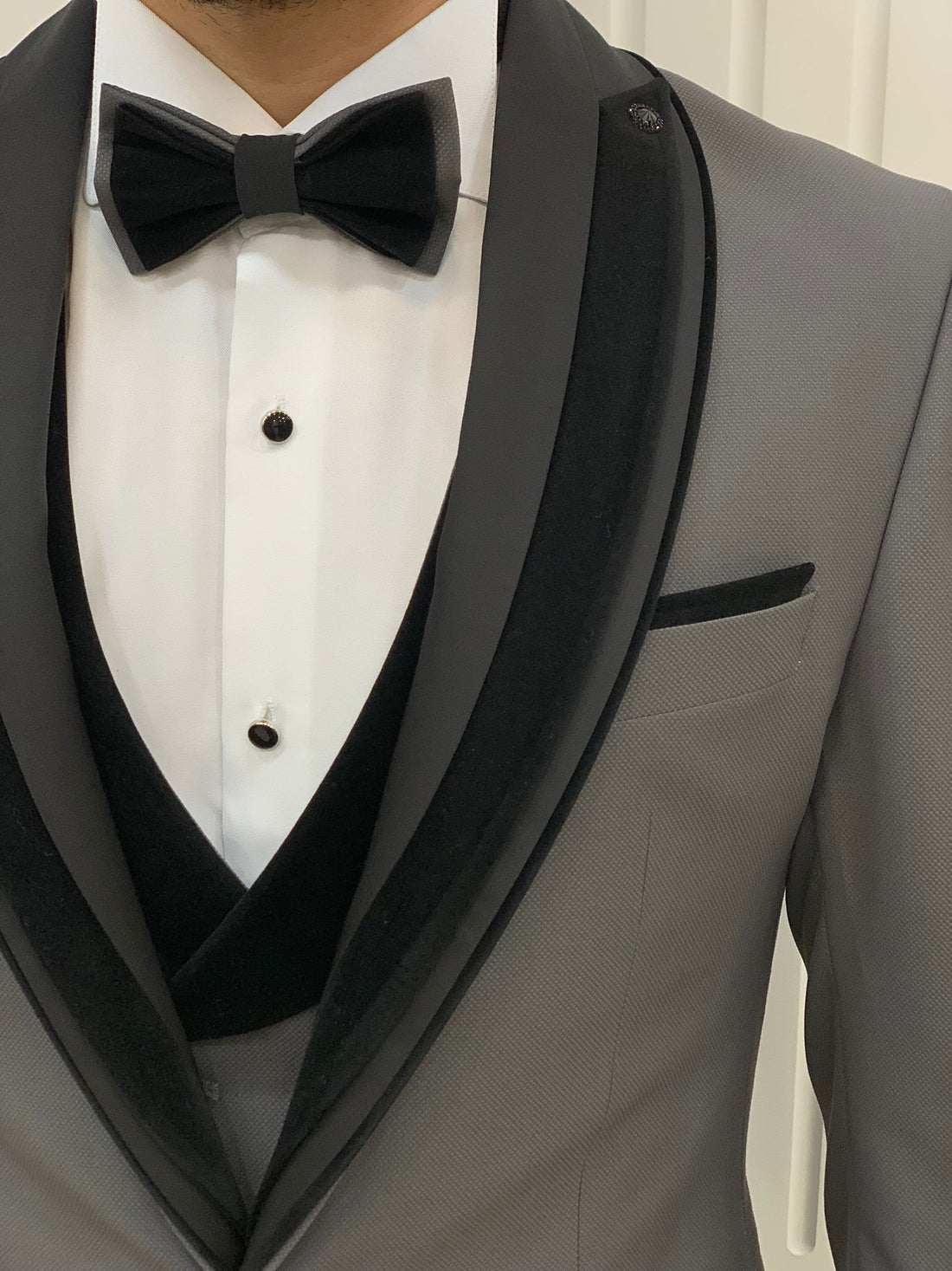 Grey Shawl Slim-Fit Italian Cut Tuxedo