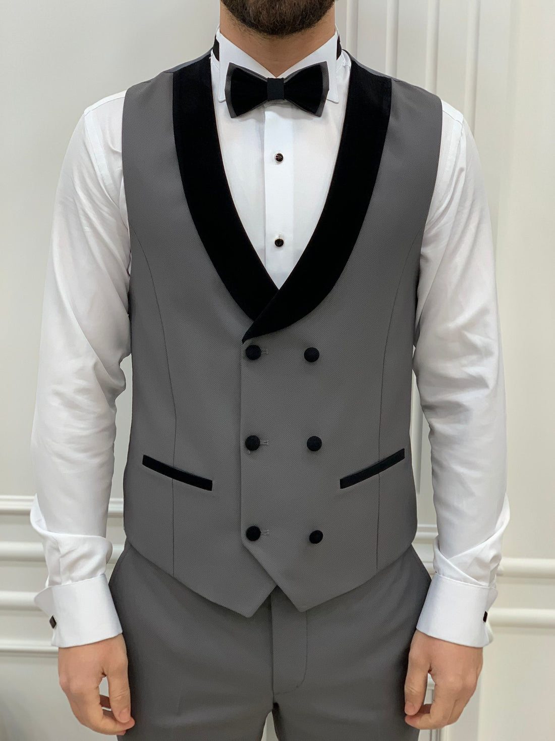 Grey Shawl Slim-Fit Italian Cut Tuxedo