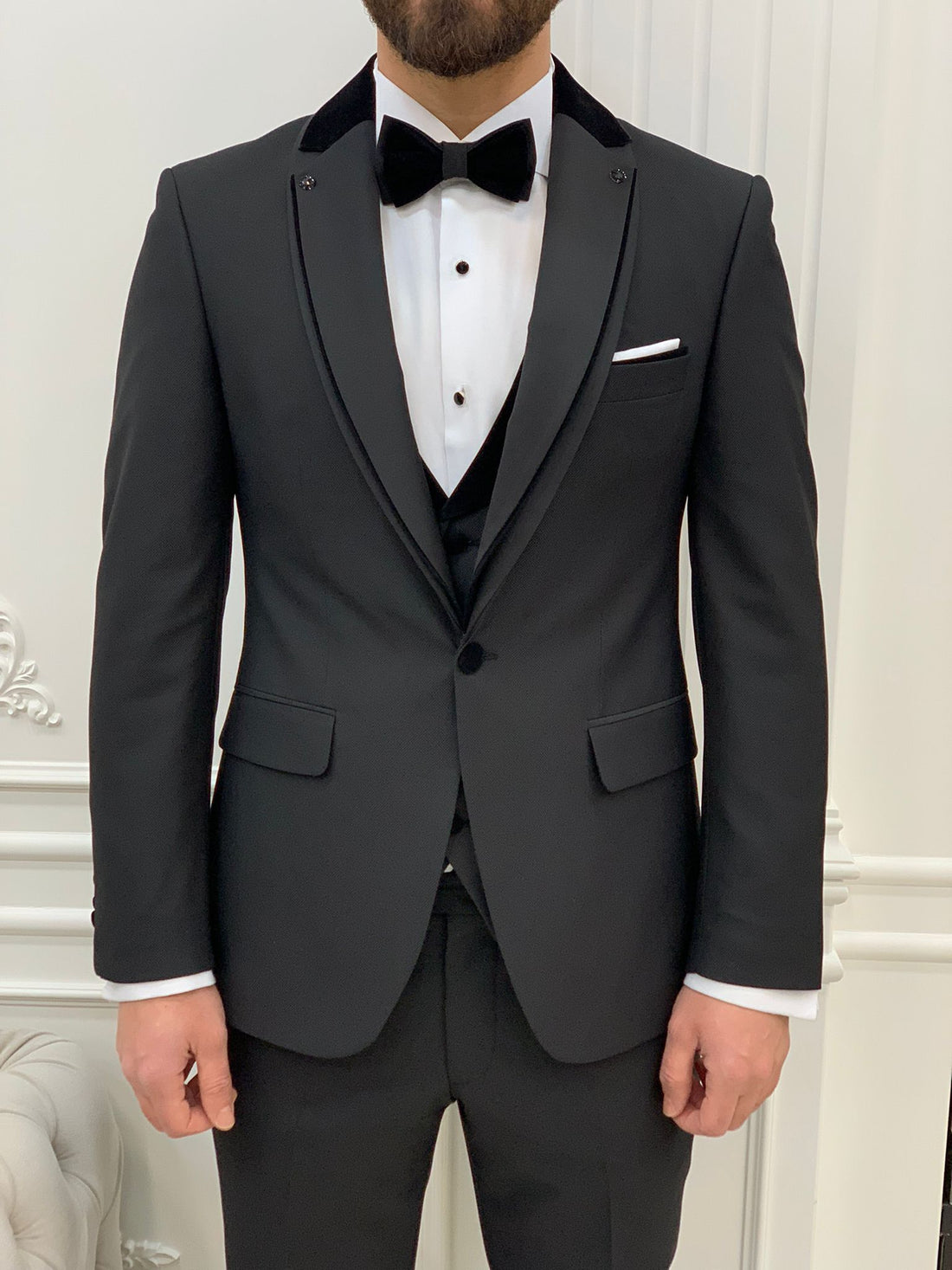 Black Shawl Slim-Fit Italian Cut Tuxedo