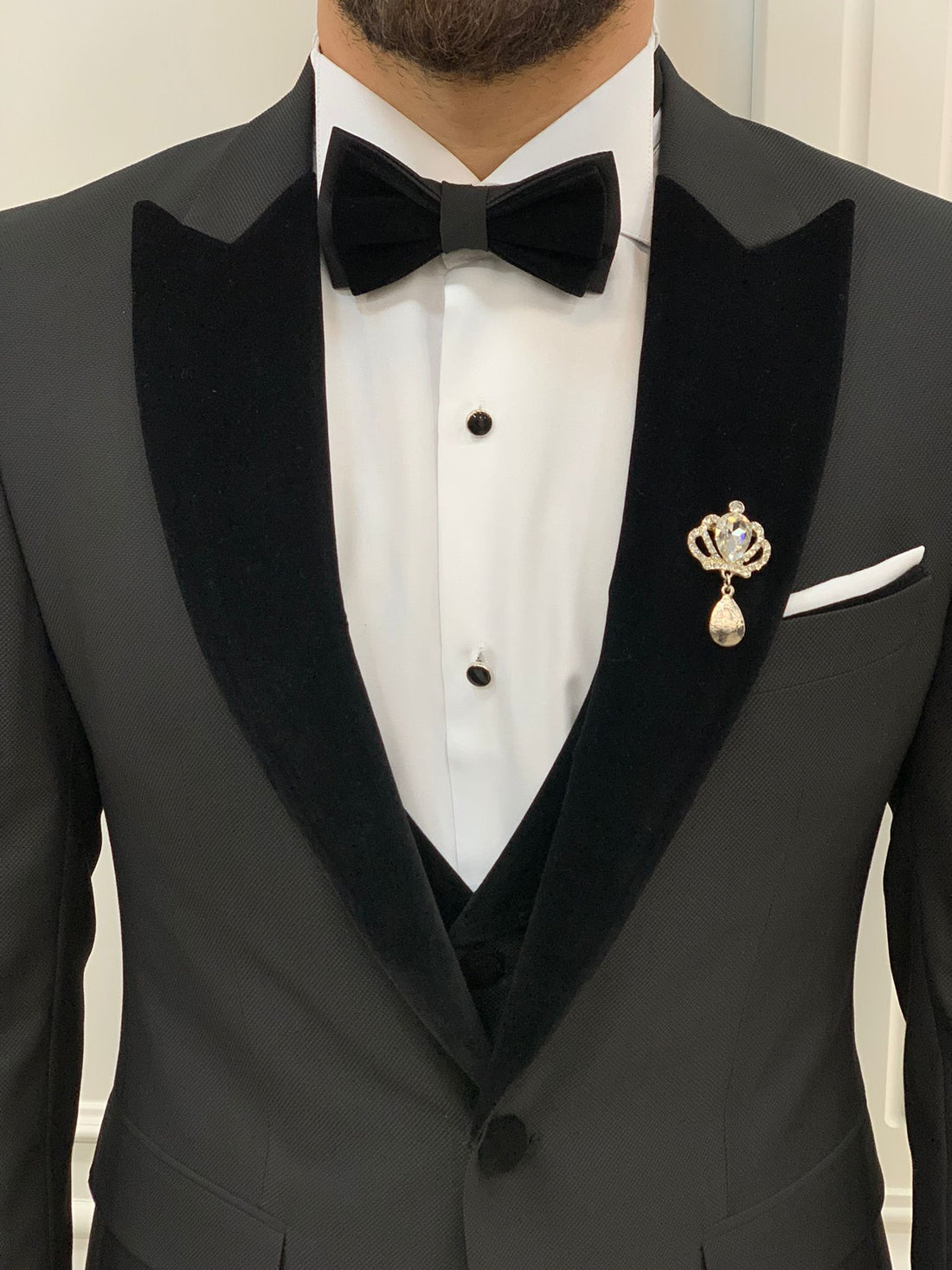 Black Dovetail Slim-Fit Italian Cut Tuxedo