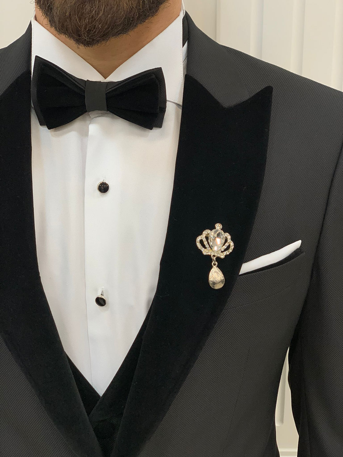 Black Dovetail Slim-Fit Italian Cut Tuxedo